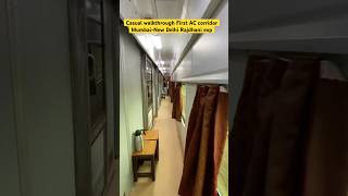 Casual walkthrough the First AC Corridor MumbaiNew Delhi Rajdhani express [upl. by Shaner479]