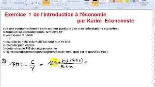 introduction à léconomie S1 quot Exercice 1 quot [upl. by Orran]