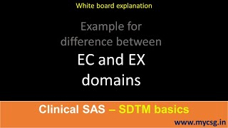 SDTM EC vs EX  example for difference between EC and EX domains [upl. by Clymer]