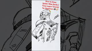 How to Draw SpiderMan Easily  TimeLapse Tutorial for Beginners spidermandrawing howtodraw [upl. by Ernestus]