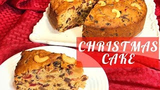 Christmas cake recipe Rich amp Moist Fruit Cake Plum Cake [upl. by Acirretal]