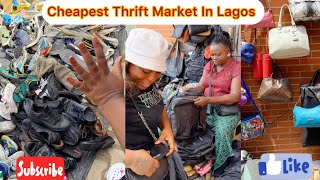 Welcome To ARENA MARKET The Cheapest Thrift Market For Shoes Clothes And Bags In Lagos thrifting [upl. by Anamor823]