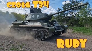 Czołg T34 RUDY pancerna zabawka pana Sławka [upl. by Roque441]