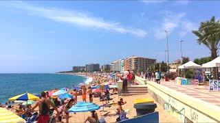 Trip to Blanes Beach in Costa Brava Girona Spain  Street amp Beach Walking Tour [upl. by Attenaz]