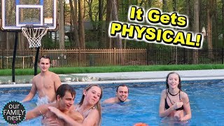 INTENSE GAME OF COUPLES POOL BASKETBALL [upl. by Calbert]