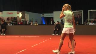 Agnes Szavay return  service game vs Yvonne Meusburger  Porsche Tennis Grand Prix 2012 [upl. by Dee]