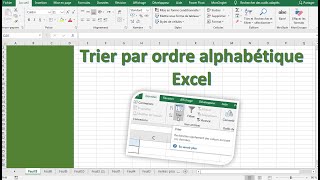 Trier par ordre alphabétique Excel [upl. by Darsey]