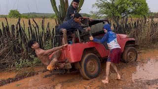 VLOG DE 1 HORA TRILHA DE JEEP ANTIGO MAIS LOUCA DE TODAS NA LAMA [upl. by Lira312]