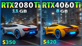 RTX 4060 Ti vs RTX 2080 Ti  quick comparison in 50 games at 1080P max settings [upl. by Ariaek253]