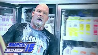 quotStone Coldquot Steve Austin brawls with Booker T inside a grocery store [upl. by Nnaillek]