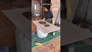 Tile Installation 4 construction trending trendingshorts fyp fypshort short [upl. by Avilla]