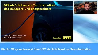 Nicolai Woyczechowski von Virta über V2X als Schlüssel zur Transformation – „electrivenet LIVE“ [upl. by Einnoc]