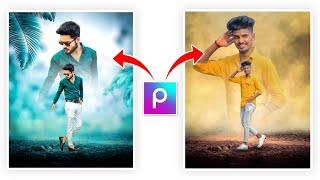 Double Photo Editing Tutorial in PicsArt [upl. by Nemracledairam]