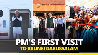 PM Modi begins landmark visit to Brunei Darussalam [upl. by Josias]