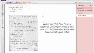 OneNote 2010 Scan handwritten notes [upl. by Gardia]