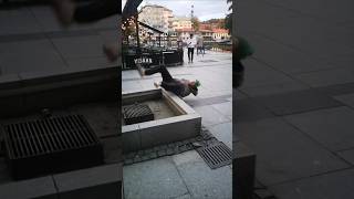 Noseslide flip kinked ledge skatespot skate borås skateboarding [upl. by Ahsiket]