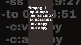 FFMPEG Command to Cut or Trim Video Using Start amp End Time in Animated Video shorts [upl. by Alcina]