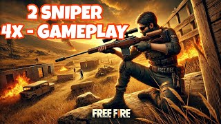 FREEFIRE BR Rank Sniper 4x Gameplay [upl. by Corbin]