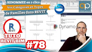 Renommer une categorie et types de familles dans REVIT en 2 clics  Script dynamo débutant n°78 [upl. by Monda]