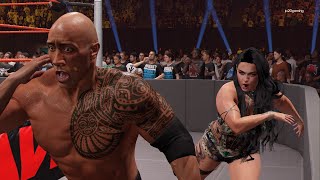 Live WWE 2K24  The Rock vs Indian Female Wrestler  WWE Smackdown Today Fight shorts [upl. by Dinny]