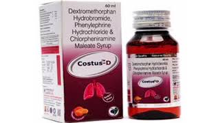 Costus D Syrup Dextromethorphan Hydrobromide Phenylephrine Hydrochloride amp Chlorpheniramine Syrup [upl. by Aihtak987]