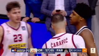 AdmiralBet ABA League 202324 highlights Round 22 Borac Mozzart  Partizan Mozzart Bet 1132024 [upl. by Buff526]