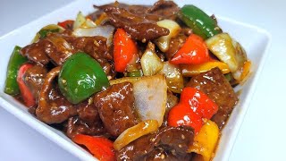 PEPPER STEAK  recipe Chinese style [upl. by Tammany]