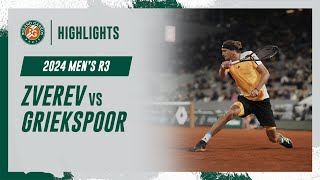 Zverev vs Griekspoor Round 3 Highlights  RolandGarros 2024 [upl. by Orest]