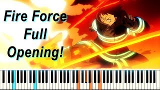 【FULL】Fire Force  Enen no Shouboutai OP quotInfernoquot  MrsGREEN APPLE Piano Synthesia [upl. by Yreffeg]