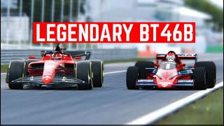 Ferrari F1 2022 vs LEGENDARY Brabham BT46b at Monza GP [upl. by Petit]