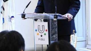 2015 candidates deliver Bidbook at FISU HQ [upl. by Neneek146]