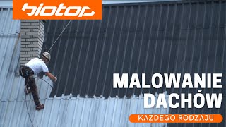 BIOTOP Malowanie dachów blaszanych dachówki betonowej i ceramicznej mycie czyszczenie impregnacja [upl. by Katzir688]