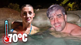 NOS BAÑAMOS a 50º en TERMAS a MEDIA NOCHE [upl. by Haisej]