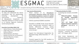 ENC 2022 ESCMID Study Group for Mycoplasma and Chlamydia Infections ESGMAC [upl. by Giacomo]