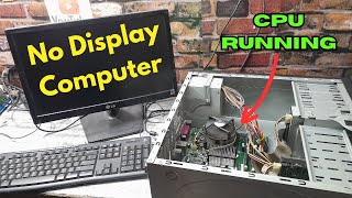 How To Repair No Display Computer  No Display Motherboard  No Display On Monitor But Cpu Running [upl. by Morie145]