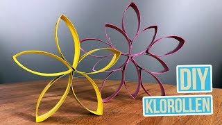 Blumen aus Toilettenpapierrollen  Upcycling Idee aus Klorolle [upl. by Takken381]