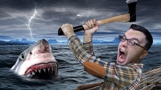 KILLING ATTACKING SHARKS  Old Raft 3 [upl. by Eive]