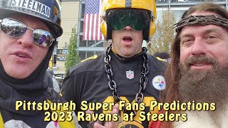 Pittsburgh Super Fans predict 2023 Ravens at Steelers Game [upl. by Ahsieym]