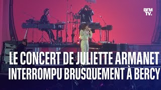 Le concert de Juliette Armanet à lAccor Arena interrompu brusquement [upl. by Sheehan]