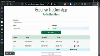 Expense Tracker App [upl. by Ariahs188]