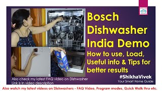 Bosch Dishwasher India Demo amp Review How to use load amp get better result for Indian kitchen utensils [upl. by Hoxsie]