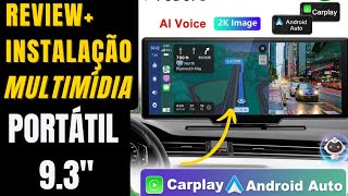 Review Multimidia Portatil 93quot Carplay Android auto [upl. by Asirem]