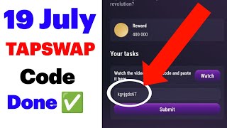 19 July Tapswap Code Today  Crypto Revolution Pay with Crypto Using Debit card  Curious Facts [upl. by Holofernes]