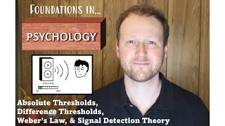 Absolute Thresholds Difference Thresholds Webers Law amp Signal Detection Theory [upl. by Adaurd]