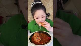 Eating Spicy Meatball ASMR  Felin Maya shorts asmr [upl. by Jez111]