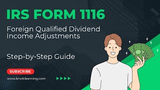 How to File Form 1116 with Adjustments for Foreign Qualified Dividend Income [upl. by Ecilayram]