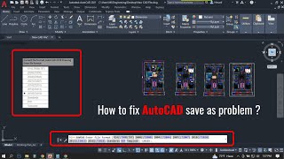 How to fix AutoCAD save as problem [upl. by Nuahsyt]