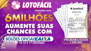 LOTOFÁCIL FINAL 0 3070 6 MILHÕES💰AUMENTE SUAS CHANCES COM BOLÕES CAIXA🍀 [upl. by Assyl]