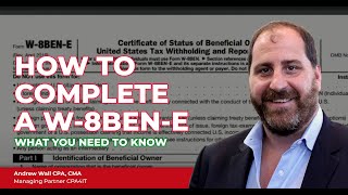 How to complete a W8 Bene [upl. by Toulon408]