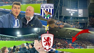 WBA VS MIDDLESBROUGH VLOG A SPECIAL SHOWING FROM THE BORO [upl. by Barrie]